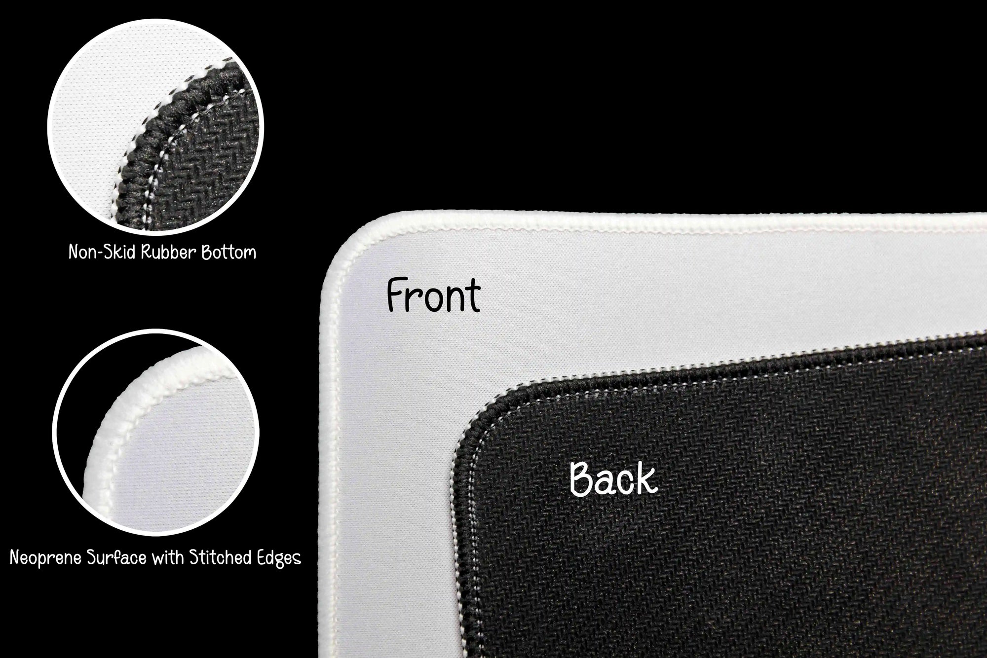 Black and White Sports Car Gaming Mousepad