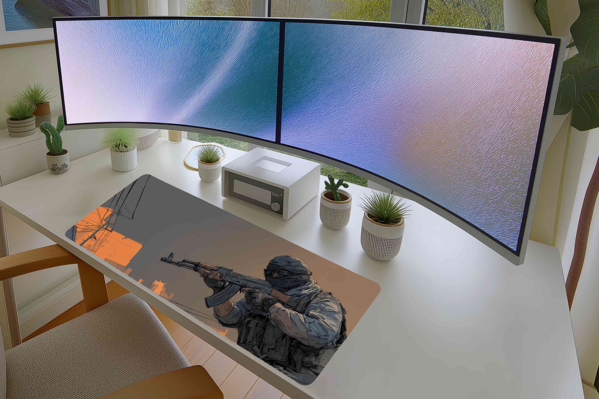Tactical Operator Mousepad – Urban Combat Gaming Art