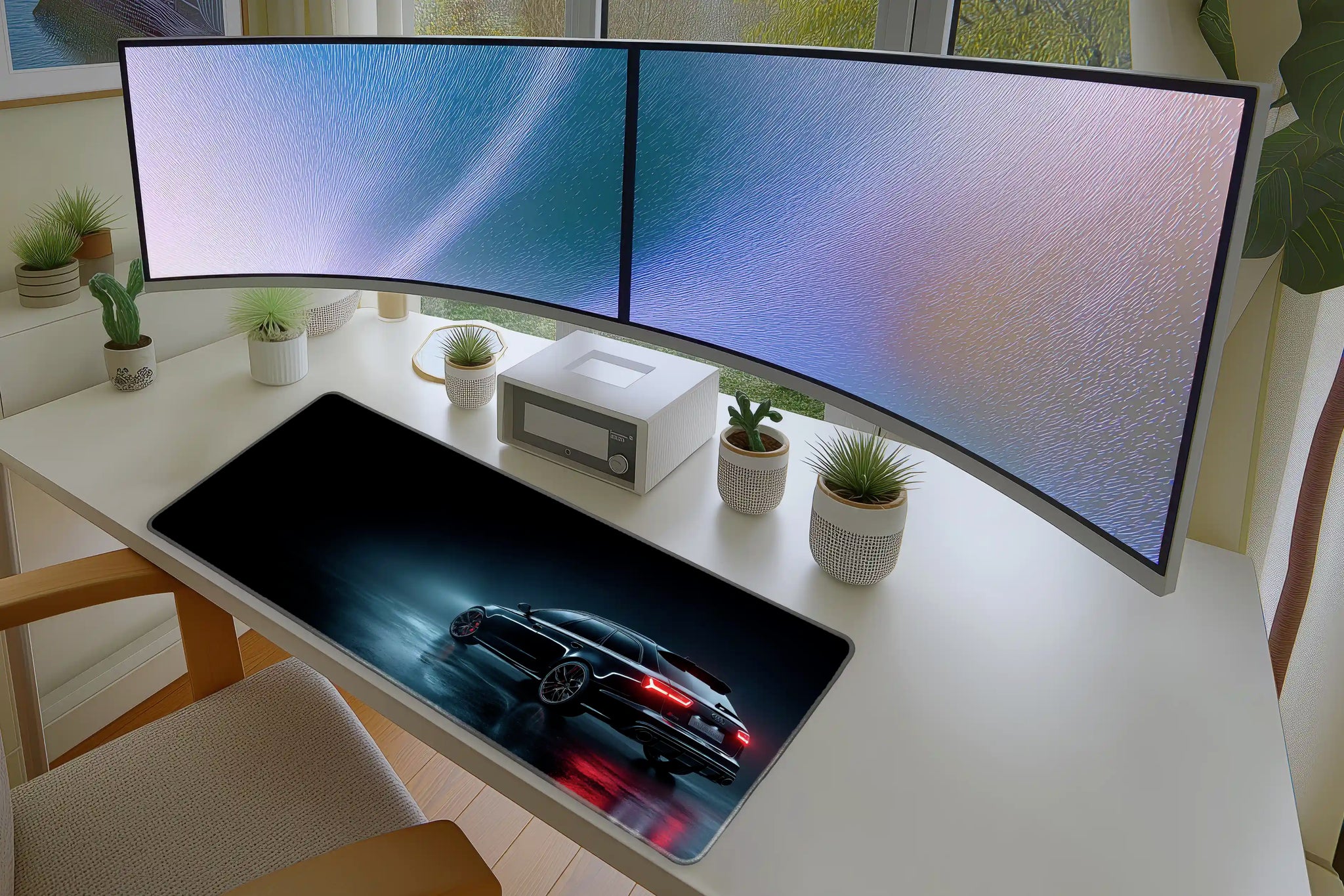 Luxury Black Sports Car Mousepad – Sleek Gaming Mat