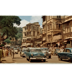 Vintage Indian Street Scene Mousepad