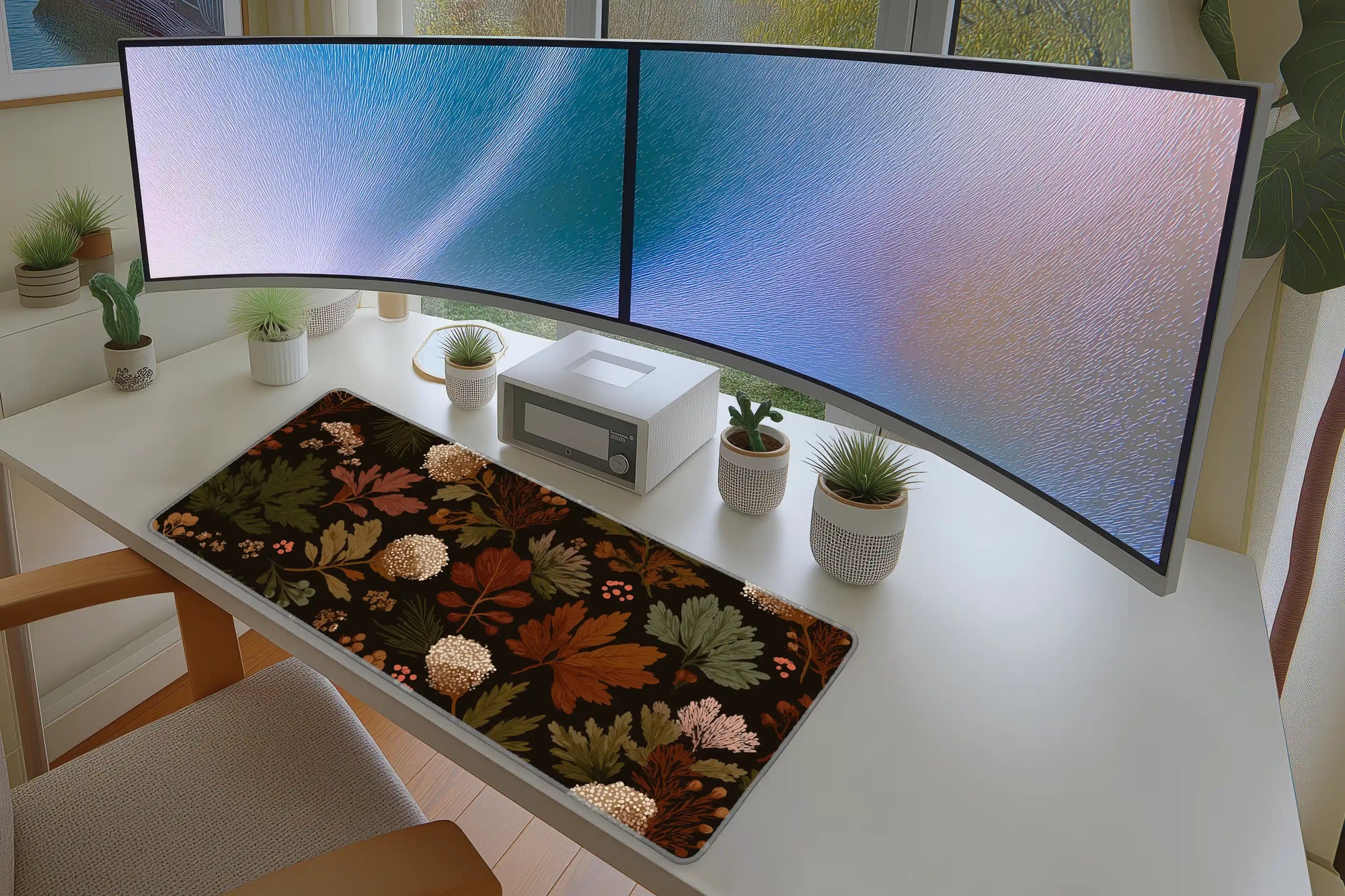 Autumn Floral Botanical Pattern Mousepad