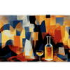 Abstract 36x16in custom desk mat, stitched edge – Print My Pad