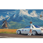 Anime 90x40cm custom desk mat, stitched edge finish – Print My Pad
