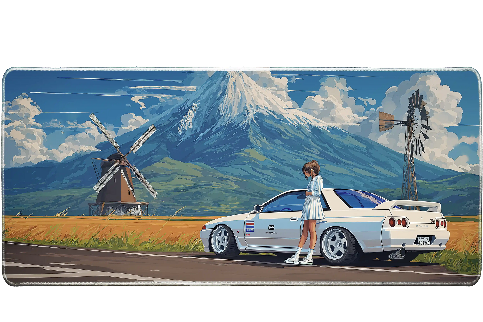 Anime 90x40cm custom desk mat, stitched edge finish – Print My Pad