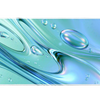 Aqua Liquid Chrome desk mat artwork in a wide product view