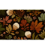 Pattern 90x40cm custom desk mat with autumn floral design, non-slip rubber base – Print My Pad