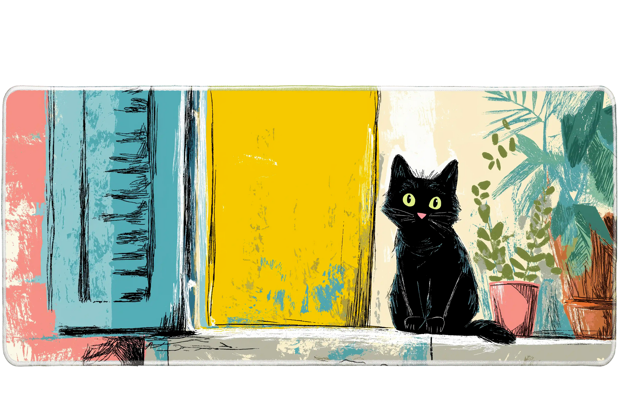 Animals 36x16in custom mouse pad, stitched edge – PrintMyPad