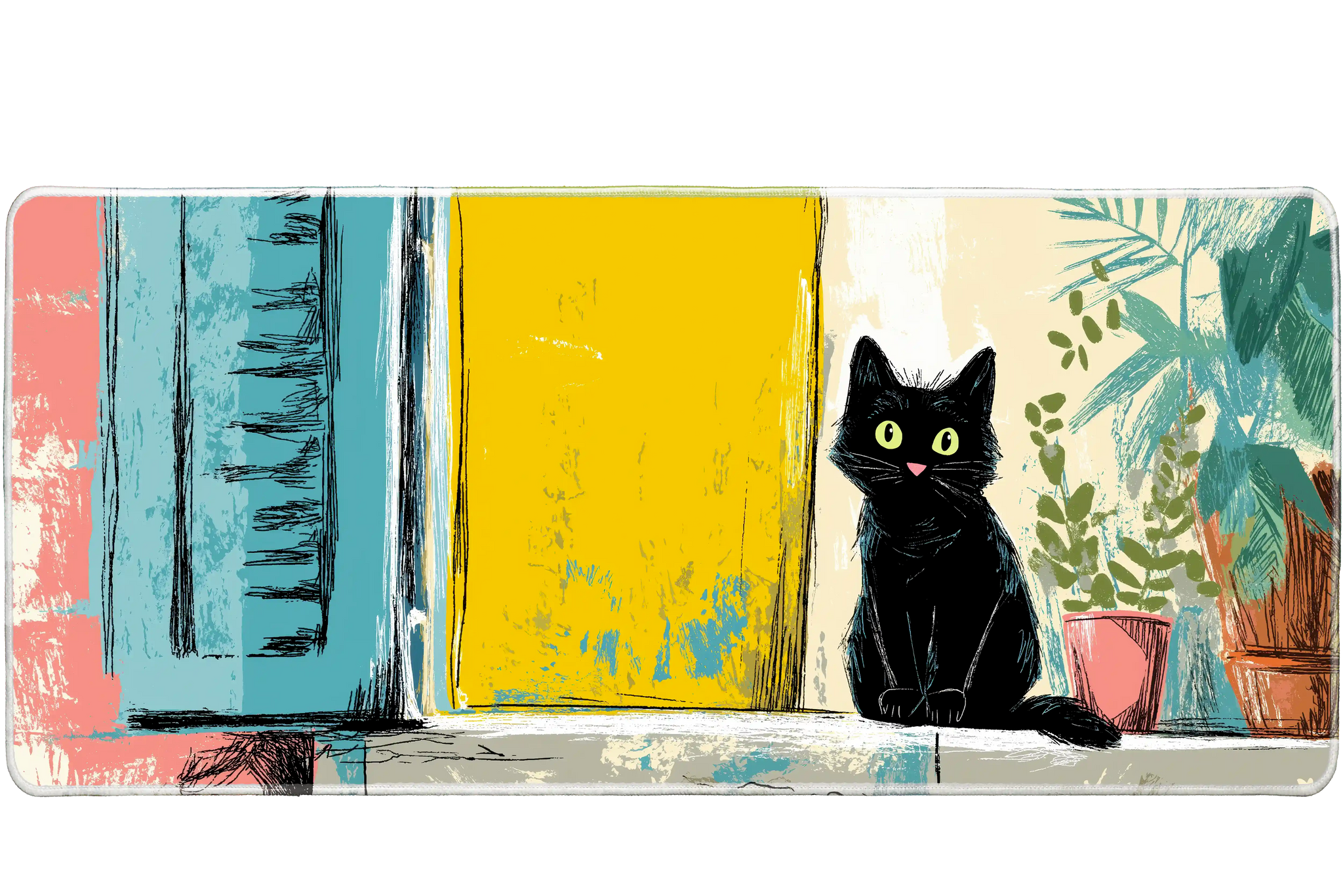Animals 36x16in custom mouse pad, stitched edge – PrintMyPad