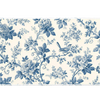 Blue Chinoiserie desk mat artwork in a wide product view