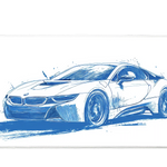 Cars 36x16in custom mousemat, stitched edge finish – PrintMyPad