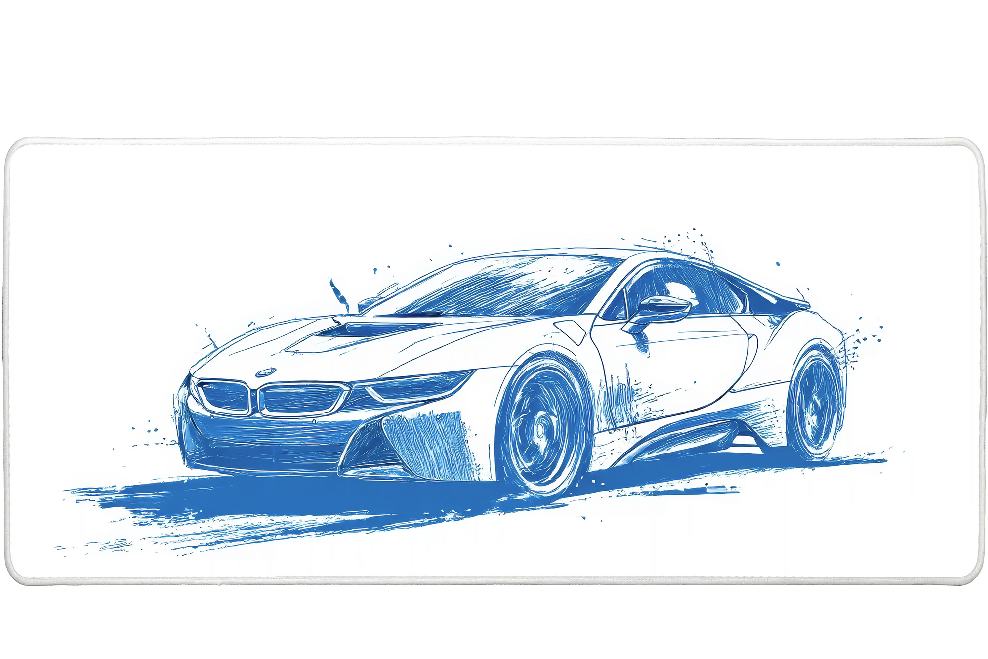 Cars 36x16in custom mousemat, stitched edge finish – PrintMyPad