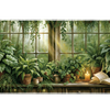 Botanical Reading Nook – Open Book desk mat and mouse pad by PrintMyPad