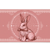 Pink Bunny Ribbon – Coquette Rabbit desk mat and mouse pad by PrintMyPad