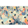 Abstract 36x16in custom desk mat, stitched edge – Print My Pad