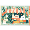 Cute Cat Flower Shop – Patchwork Garden desk mat and mouse pad by PrintMyPad
