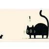 Black Cat Mouse – Cream Minimal desk mat and mouse pad by PrintMyPad