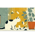 Animals 36x16in custom desk mat, stitched edge – Print My Pad