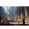 Fantasy 36x16in custom desk mat, stitched edge surface – PrintMyPad