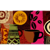 Pattern 36x16in custom mouse mat featuring vibrant coffee and pottery art design, stitched edge – PrintMyPad