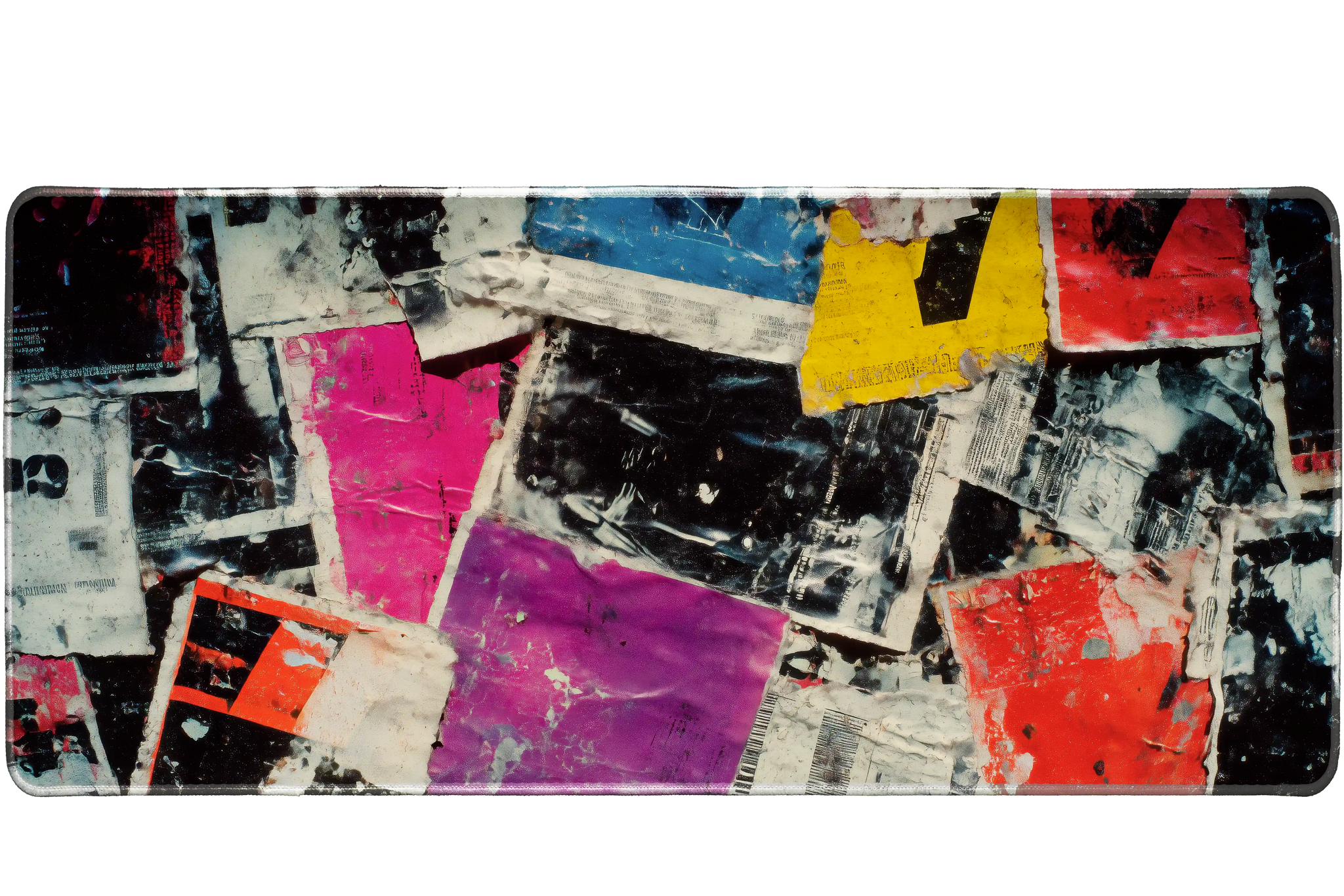 Abstract 90x40cm custom desk mat, non-slip rubber base – Print My Pad