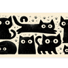 Kawaii Black Cat – Cute Pattern desk mat and mouse pad by PrintMyPad
