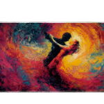 Abstract 90x40cm custom desk mat, washable surface – PrintMyPad