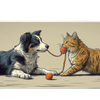 Animals 36x16in custom mouse pad, stitched edge – Print My Pad
