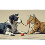 Animals 36x16in custom mouse pad, stitched edge – Print My Pad