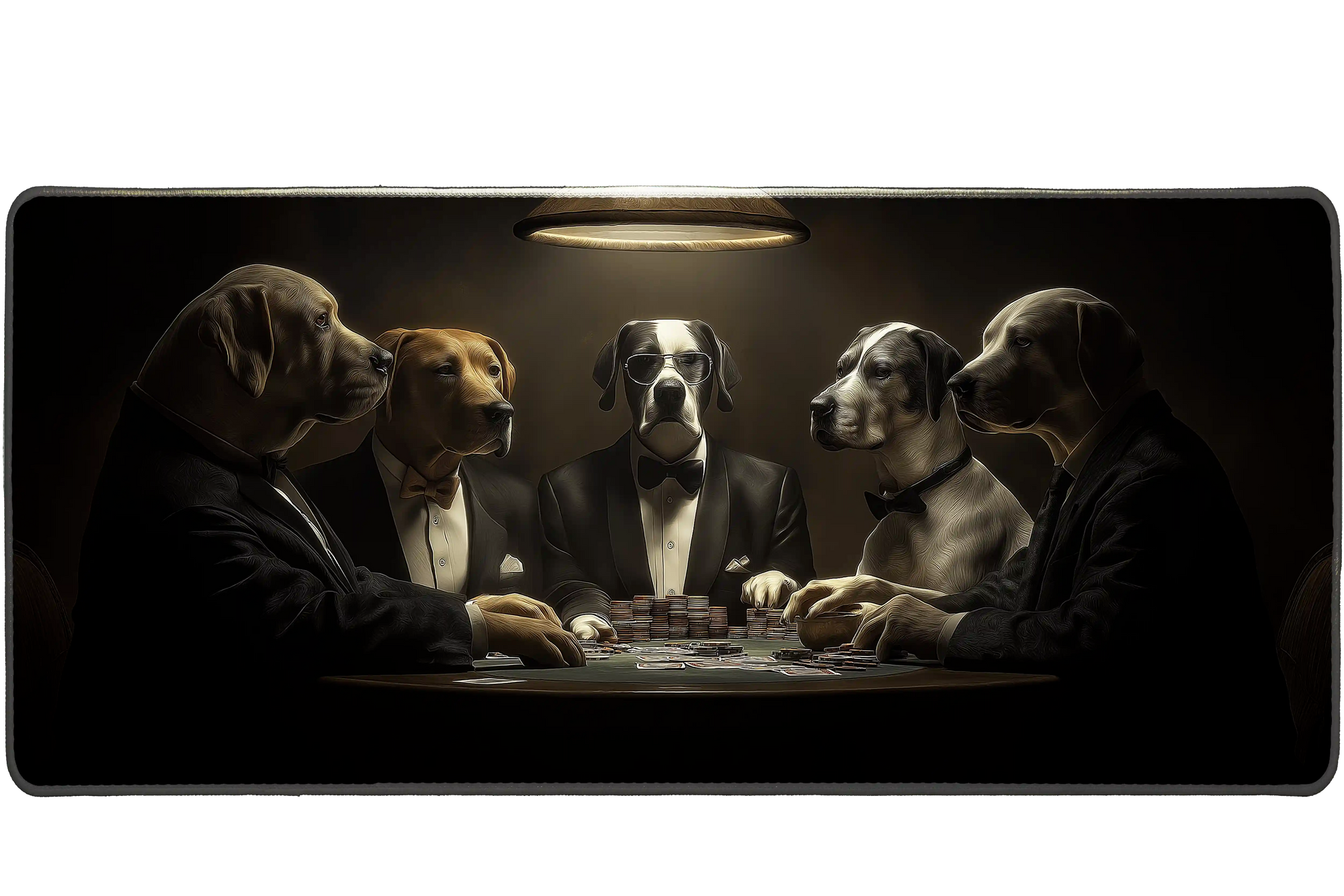 Animals 36x16in custom desk mat, non-slip rubber base – Print My Pad