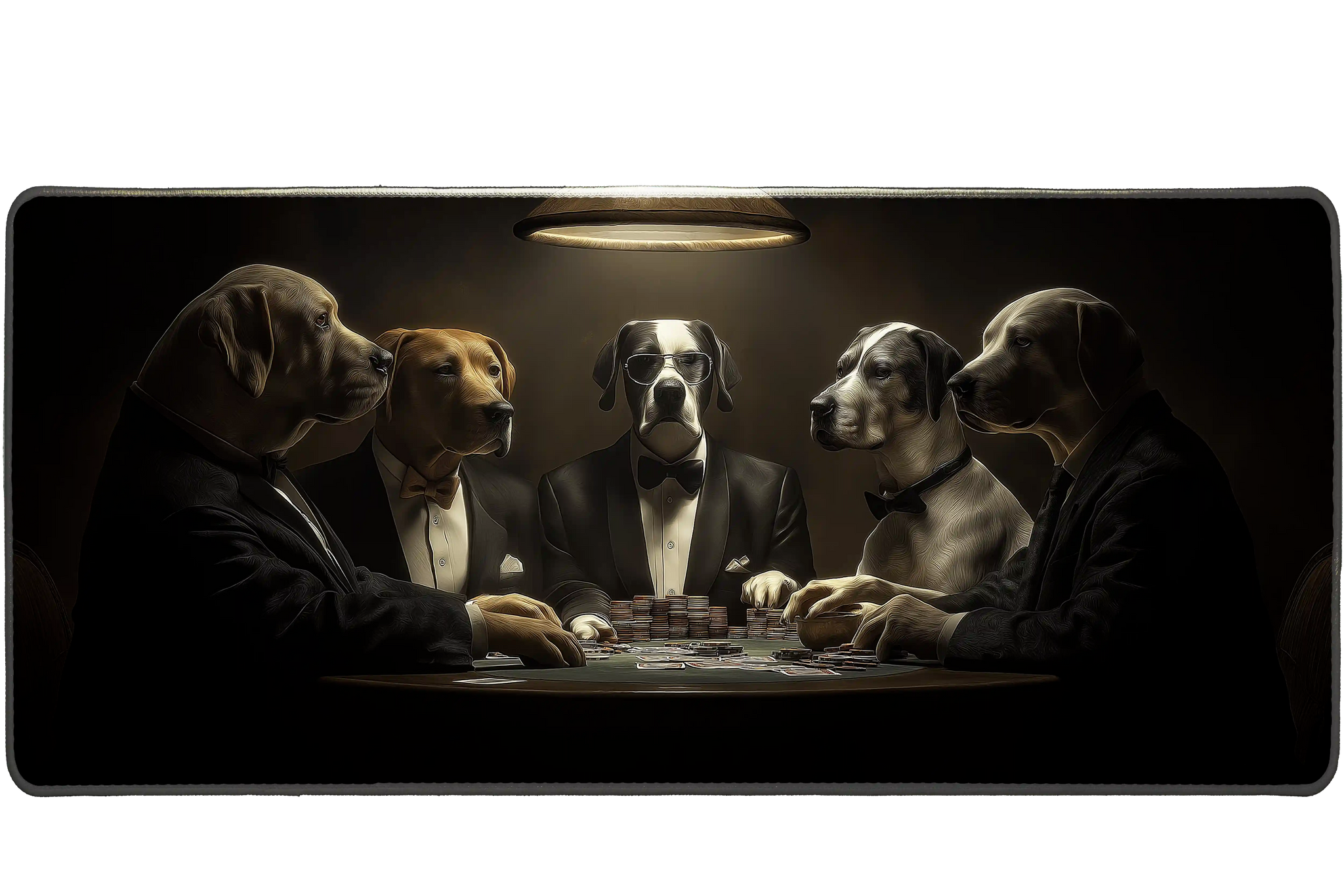 Animals 36x16in custom desk mat, non-slip rubber base – Print My Pad