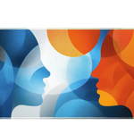Abstract 90x40cm custom desk mat, non-slip rubber base – Print My Pad