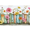 Watercolor Floral Books – Pastel Wildflowers desk mat and mouse pad by PrintMyPad