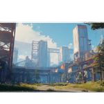 Futuristic 36x16in custom desk mat, stitched edge finish – PrintMyPad