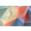 Geometric Prism Abstract desk mat artwork in a wide product view