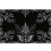 Complete gothic thorn sigil black and silver artwork printed across a large keyboard and mouse mat