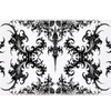 Extended mouse pad featuring the full black and white gothic tribal pattern design for work or gaming