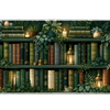 Sage Botanical Bookshelf – Vintage Books desk mat and mouse pad by PrintMyPad