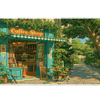 Green Coffee Shop – Cozy Cafe desk mat and mouse pad by PrintMyPad