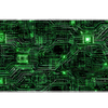 Green Circuit Board desk mat artwork in a wide product view