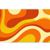 Retro Groovy Abstract desk mat artwork in a wide product view