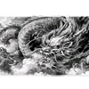 Eastern Dragon desk mat artwork in a wide product view