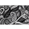 Black and White Paisley desk mat artwork in a wide product view