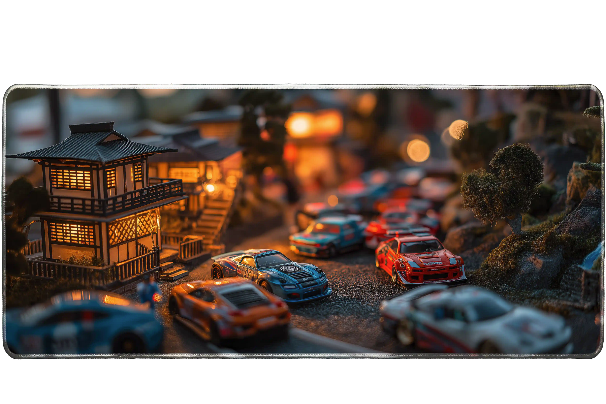 Cars 90x40cm custom desk mat, non-slip rubber base – Print My Pad