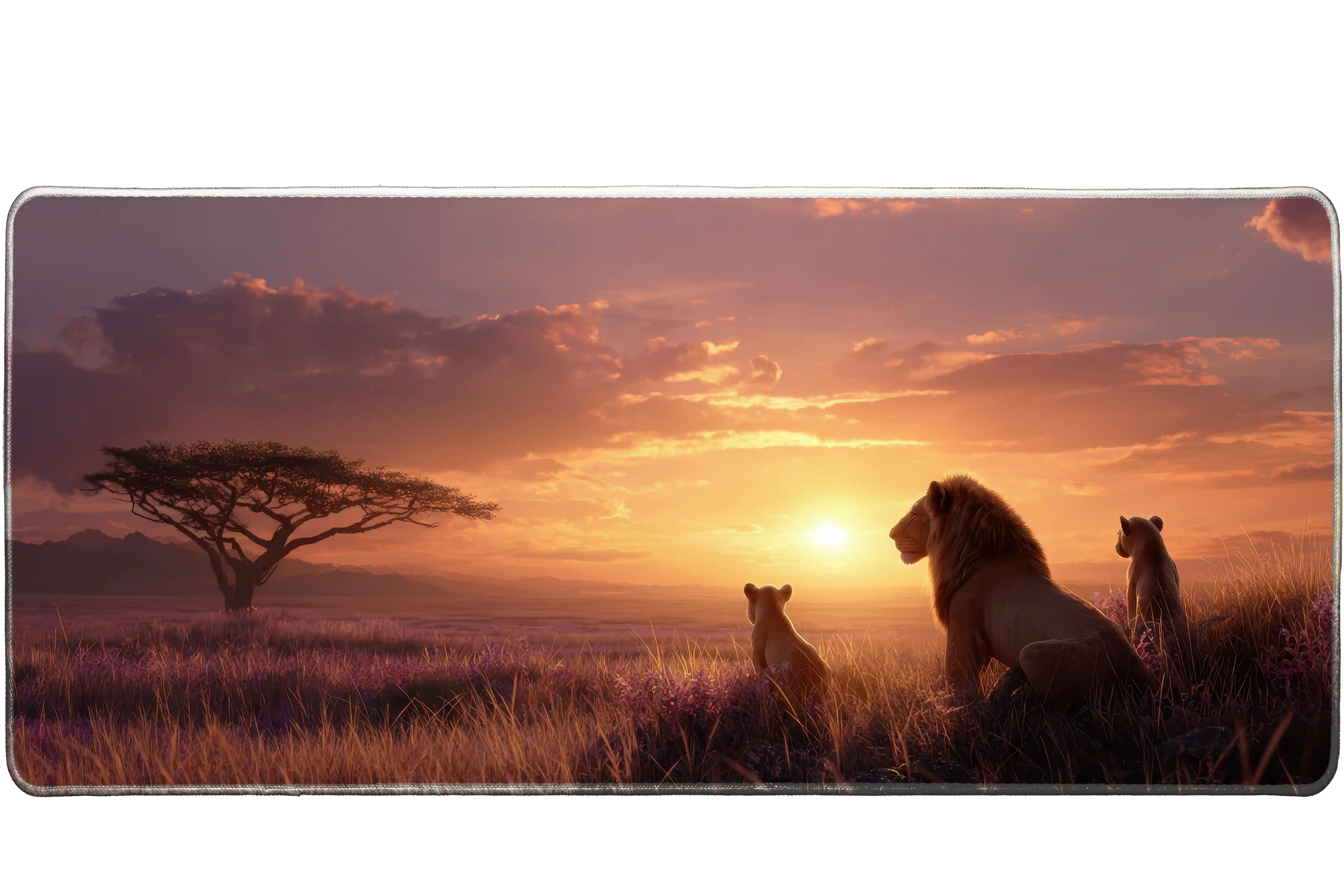 Animals 90x40cm custom desk mat, washable surface – PrintMyPad