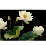 Floral 90x40cm custom desk mat, non-slip rubber base – Print My Pad