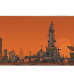 Sci-fi 90x40cm custom desk mat with stitched edge – PrintMyPad