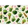 Matcha Dessert – Kawaii Green Tea desk mat and mouse pad by PrintMyPad