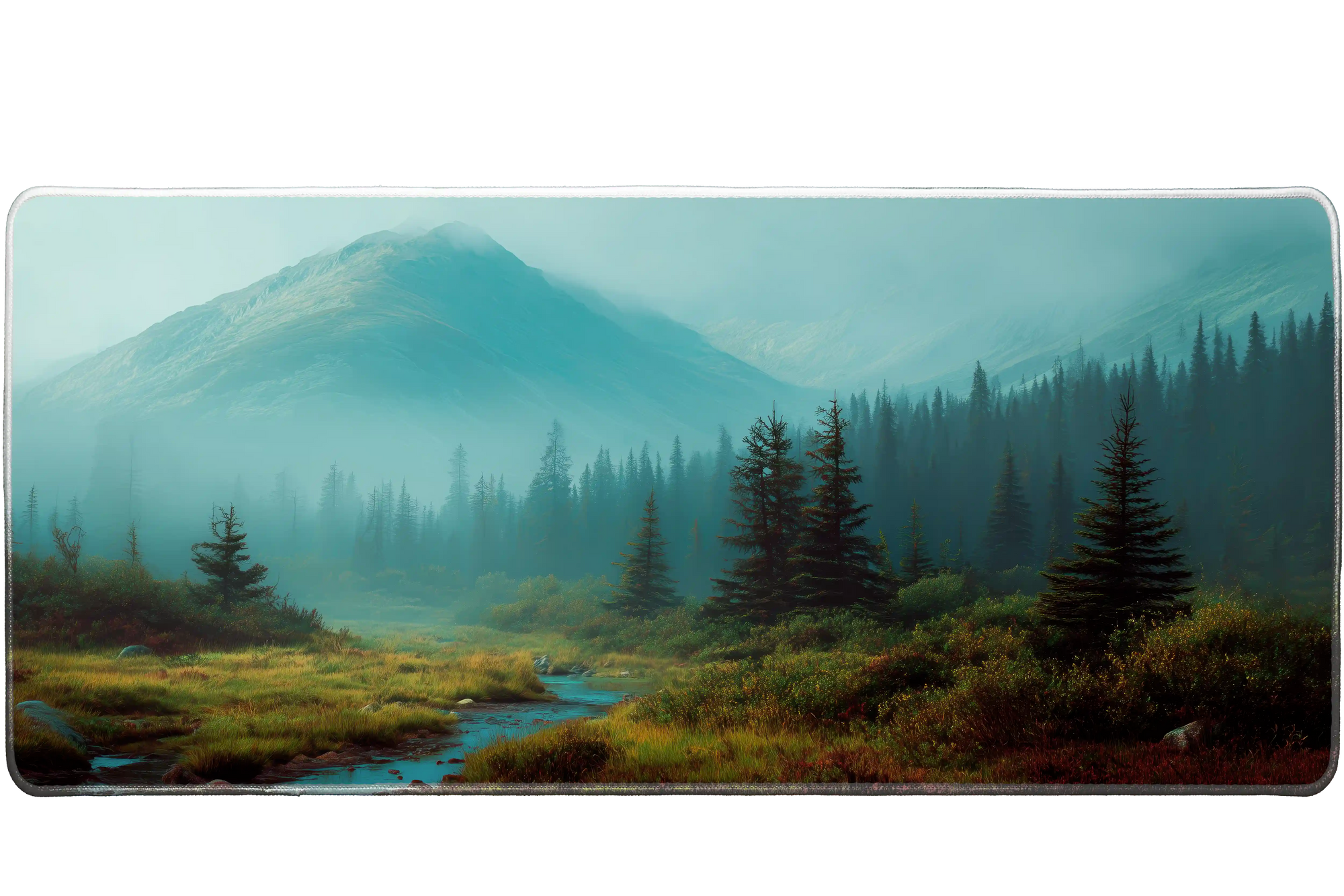 Landscape 90x40cm custom desk mat, non-slip rubber – Print My Pad