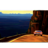 Retro Canyon Drive – Classic Car & Desert Sunset desk mat and mouse pad by PrintMyPad