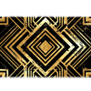Black and Gold Art Deco desk mat artwork in a wide product view
